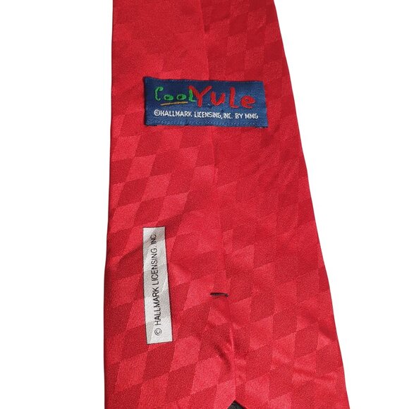 Vintage Cool Yule Men Hallmark Vintage Snowman Snowflake Necktie Set Holiday - Picture 4 of 5